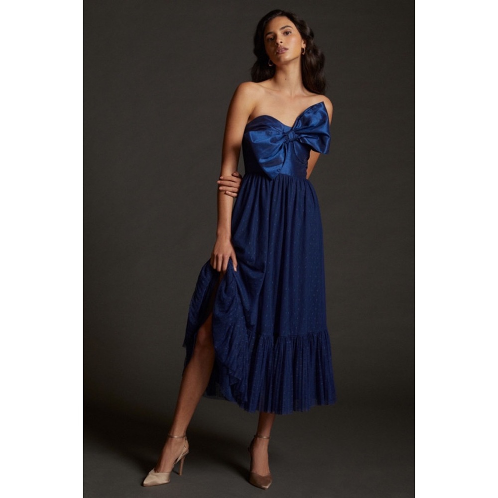 Anthropologie Blue Midi Dress